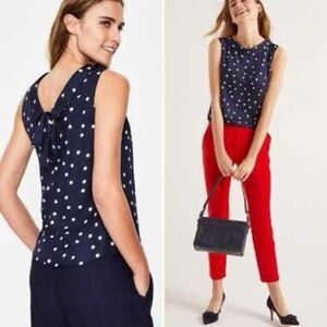 Boden Adriana Polka Dot Top Size US 2 / UK 6 EUC